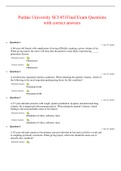 SCI 451Final Exam Questions with correct answers