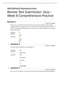 Review Test Submission: Quiz - Week 8 Comprehensive Practice