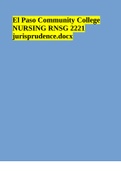 El Paso Community College NURSING RNSG 2221 jurisprudence.docx