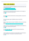 MAE 1351 EXAM 2;Latest 2022:2023; Questions & Answers