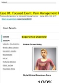 Tanner Bailey Pain Management Shadow Health Focused Exam- (Transcript)