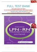 FULL TEST BANK LPN to RN Transitions 4th Edition by Lora Claywell PhD MSN RN CNE (Author) latest Update Graded A+      