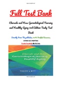 Ebersole and Hess Gerontological Nursing and Healthy Aging 3rd Edition Touhy Test Bank