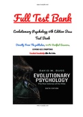 Evolutionary Psychology 6th Edition Buss Test Bank