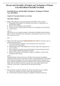 Complete Test Bank Pierson and Fairchild’s Principles and Techniques of Patient Care 6th Edition Fairchild Questions & Answers with rationales (Chapter 1-13)