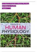 TEST BANK For Principles of Human Physiology, 6th Edition by Stanfield, Verified Chapters 1 - 24, Complete Newest Version