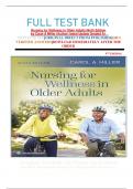     FULL TEST BANK Nursing for Wellness in Older Adults Ninth Edition by Carol A Miller (Author) latest Update Graded A+   