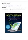 Solution Manual for  Accounting Principles ( Volume 1 And Volume 2 )9th Canadian Edition  ,by Donald E. Kieso 