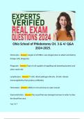 Ohio School of Phlebotomy CH. 3 & 4/ Q&A 2024-2025.  