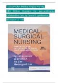 TEST BANK For Medical Surgical Nursing 10th Edition by Ignatavicius, Workman, Rebar & Heimgartner, Verified Chapters 1 - 69, Complete Newest Version