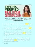 Phlebotomy Midterm Test/ 100 Quizzes with Certified Answers 