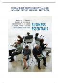 TESTBANK FOR BUSINESS ESSENTIALS 6TH CANADIAN EDITION BY EBERT