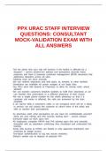 PPX URAC STAFF INTERVIEW QUESTIONS CONSULTANT MOCK-VALIDATION EXAM