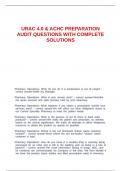 URAC 4.0 & ACHC PREPARATION AUDIT QUESTIONS WITH COMPLETE SOLUTIONS.