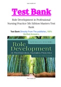 Role Development in Professional Nursing Practice 5th Edition Masters Test Bank