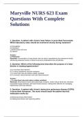 Maryville NURS 623 Exam  Questions With Complete Solutions