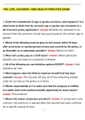 PSI - NYS Life, Accident and Health Insurance Agent Practice Exam Questions 2022/2023 | Consisting Of Questions With Verified Answers From Experts