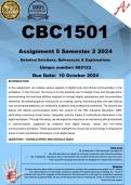 CBC1501 Assignment 3 PORTFOLIO (COMPLETE ANSWERS) Semester 2 2024 (682123) - DUE 10 October 2024