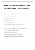 IABP THERAPY EXAM QUESTONS AND ANSWERS 100% CORRECT