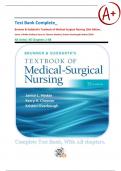 Test Bank Complete For Brunner and Suddarth's Textbook of Medical-Surgical 15th Edition, (Janice L Hinkle2024) All Units| All Chapters 1-68