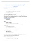 College aantekeningen Inleiding Pedagogiek (PABAB032) 