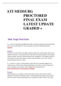 ATI MEDSURG PROCTORED FINAL EXAM LATEST UPDATE  GRADED +