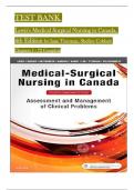 TEST BANK For Lewis's Medical Surgical Nursing in Canada, 4th Edition by Jane Tyerman, Shelley Cobbett, Verified Chapters 1 - 72, Complete Newest Version