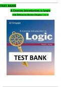 Test Bank for A Concise Introduction to Logic, 11th Edition, Patrick J. Hurley, Lori Watson (complete chapters)