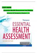 Test Bank - Essential Health Assessment, 1st edition (Thompson, Newest), Chapter 1-24 | All Chapters