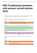 HESI Fundamental questions with answers solved solution 2022