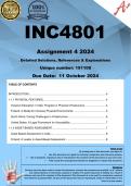 INC4801 Assignment 4 (COMPLETE ANSWERS) 2024 (151100) - DUE 11 October 2024