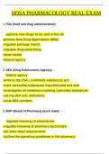 HOSA PHARMACOLOGY REAL EXAM TEST QUESTIONS AND ANSWERS (2024/2025) (VERIFIED ANSWERS)