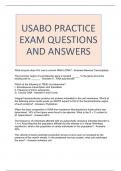 USABO PRACTICE EXAM QUESTIONS AND ANSWERS