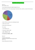 MATH 110 Final Exam (Latest-2022) / MATH110 Final Exam/ MATH 110 Statistics Final Exam/ MATH110 Statistics Final Exam: Portage Learning |Verified Q & A|