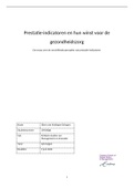 Tussentijds Essay nr 3 - Prestatie-indicatoren en hun winst voor de gezondheidszorg