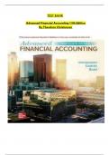 Test Bank  Advanced Financial Accounting, 13th Edition By Theodore Christensen All 1-20 Chapters Covered ,Latest Edition ISBN,9781260772135