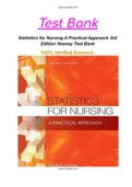 Statistics for Nursing A Practical Approach 3rd Edition Heavey Test Bank