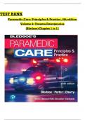 Test Bank For Paramedic Care: Principles & Practice, 6th edition Volume 4 by Bledsoe, All Chapters 1 to 11 Covered, ISBN: 9780136895299 (100% Verified Edition)