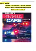 Test Bank For Paramedic Care: Principles & Practice, 6th edition Volume 5 by Bledsoe, All Chapters 1 to 16 Covered, ISBN: 9780136895299 (100% Verified Edition)