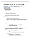 Hoorcollege aantekeningen Epidemiologie en Biostatistiek 1 (AB_470231)
