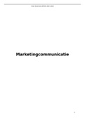 VOLLEDIGE samenvatting Concepten van de Marketingingcommunicatie