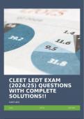 CLEET LEDT EXAM (2024/25) QUESTIONS WITH COMPLETE SOLUTIONS!!