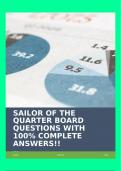 SAILOR OF THE QUARTER BOARD QUESTIONS WITH 100% COMPLETE ANSWERS!!