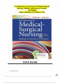 Test bank for Davis Advantage for Medical-Surgical Nursing: Making Connections to Practice 3rd Edition by Hoffman | ALL CHAPTER 1-71 |COMPLETE GUIDE A+.