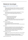 Hoorcollege aantekeningen Medische Sociologie (AB_1169) 