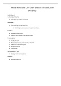 Multidimensional Care Exam 1 Notes for Rasmussen University