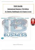 Test Bank for International Business: Environments & Operations, 17th Edition by Daniels, Radebaugh & Sullivan, ISBN: 9780135899915, All 20 Chapters Covered, Verified Latest Edition