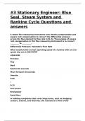 -3 Stationary Engineer Blue Seal, Steam System and Rankine Cycle Questions