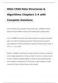 WGU C949 Data Structures & Algorithms Chapters 1-4 with Complete Solutions