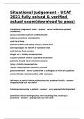 Situational Judgement - UCAT 2021 fully solved & verified actual exam(download to pass).